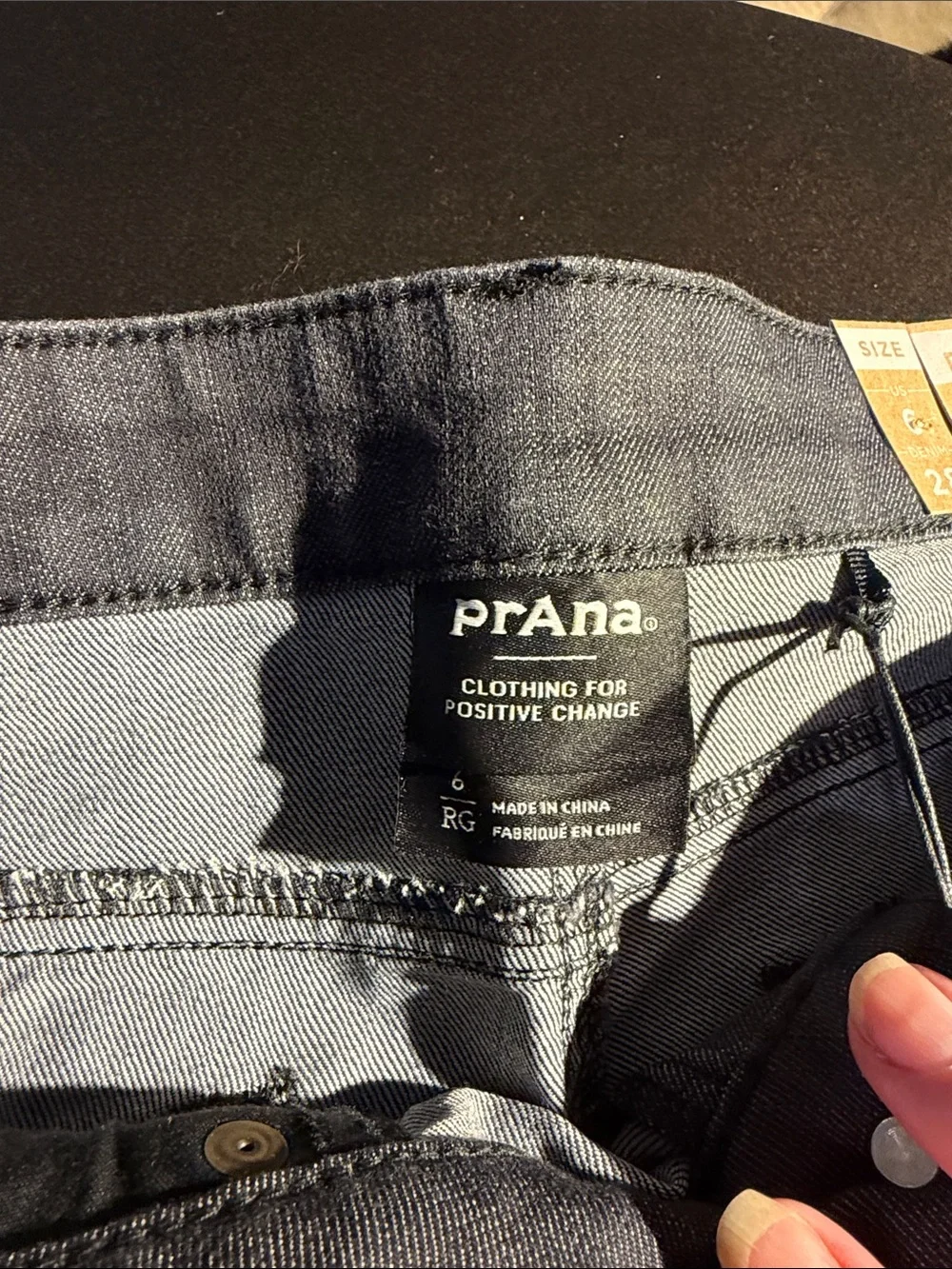Prana Women’s Kayla High Rise Charcoal Straight-Leg Jeans. Sz 28x32